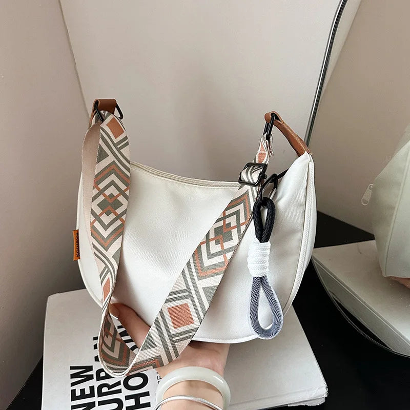 2026 Women’s Wide Strap Dumpling Crossbody Shoulder Bag
