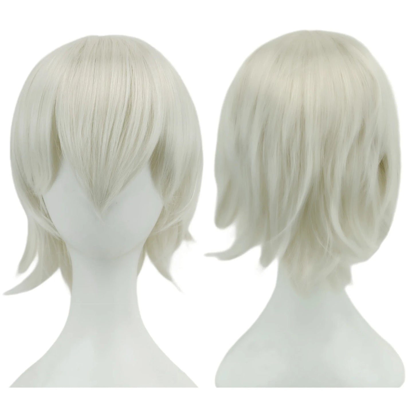 Unisex 12 Inch Short Bob Cosplay Wig with Bangs