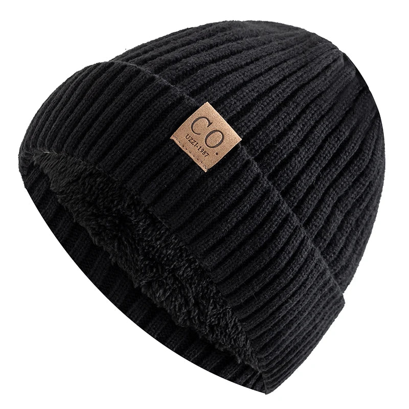 Unisex Two Tone Fur Lined Winter Beanie