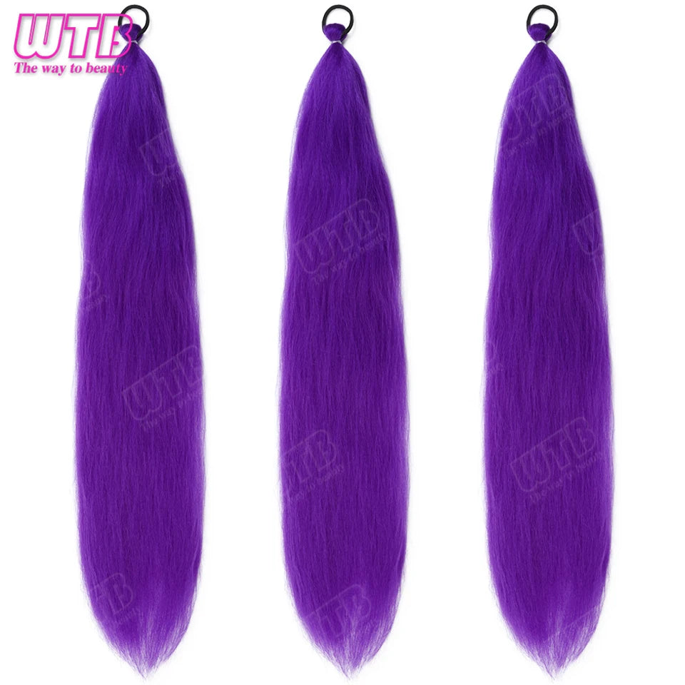 26 Inch Purple Braided Ponytail Hair Extension