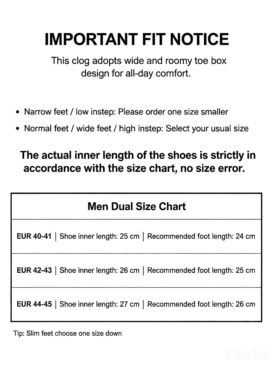 Unisex Arch Support Anti Slip Breathable Summer Clogs