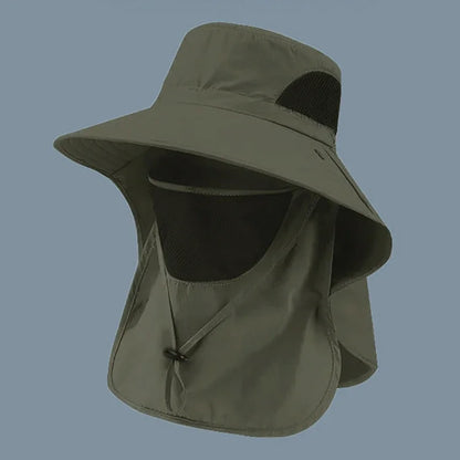 Unisex UV Protection Fishing Sun Hat with Neck Flap