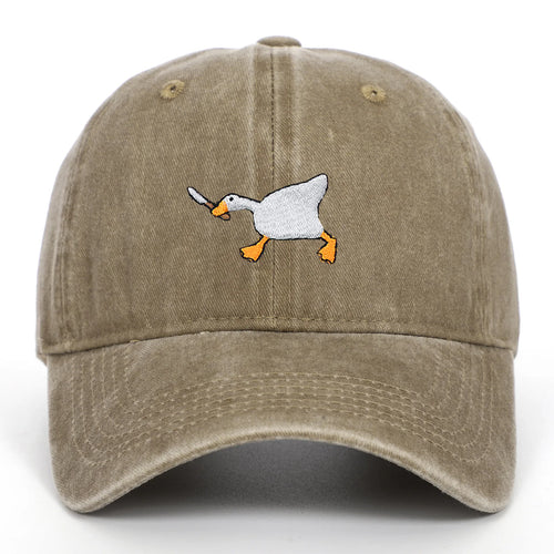 Unisex Embroidered Goose Baseball Cap