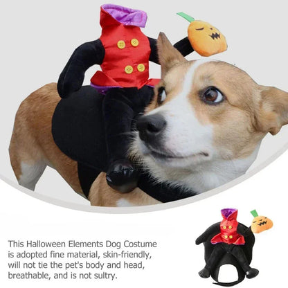 Halloween Horse Riding Santa Costume for Dogs & Cats Small to Large Pet Outfit