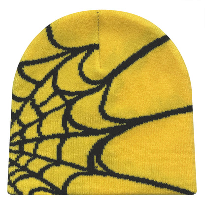 Unisex Y2K Spider Web Knit Beanie Hat