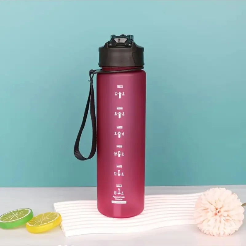 Grinkwell Large Capacity BPA Free Sports Water Bottle with Straw