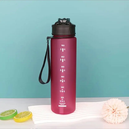 Grinkwell Large Capacity BPA Free Sports Water Bottle with Straw
