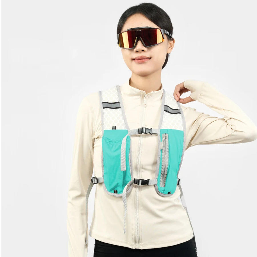 Lightweight Reflective Running Hydration Vest with Phone Pocket