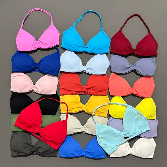 Women's High Support Strappy Halter Sports Bra