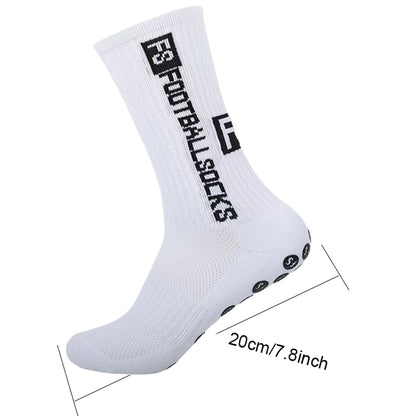 4 Pairs Men's Non Slip Grip Soccer Sports Socks