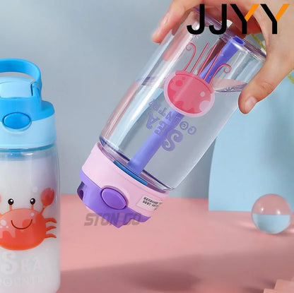 Kids Water Bottle with Straw and Handle