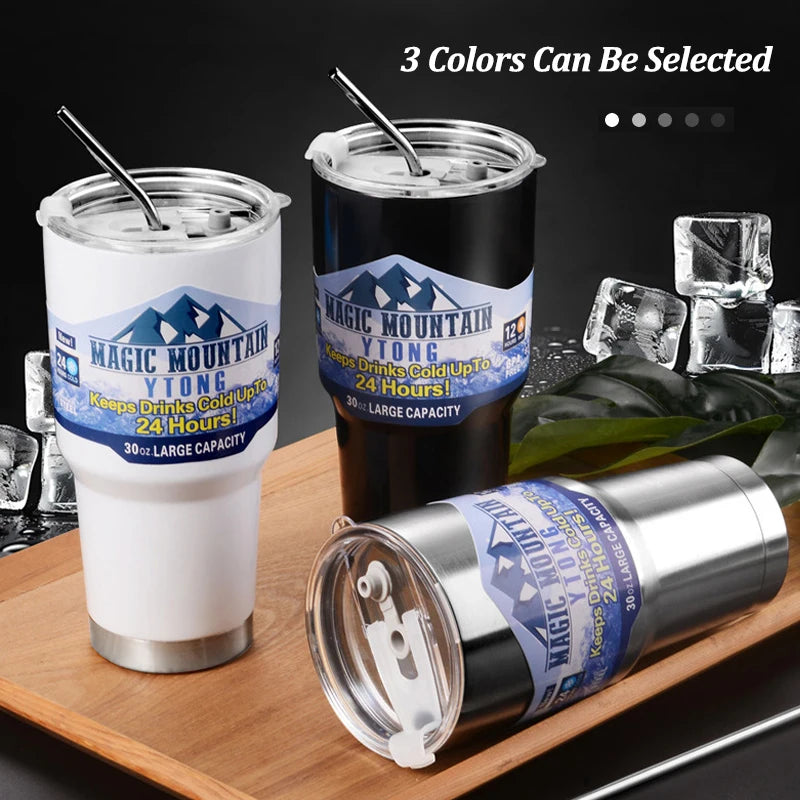 Stainless Steel Vacuum Insulated Tumbler with Straw