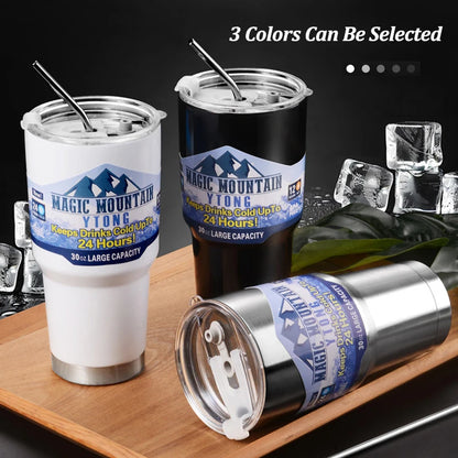 Stainless Steel Vacuum Insulated Tumbler with Straw