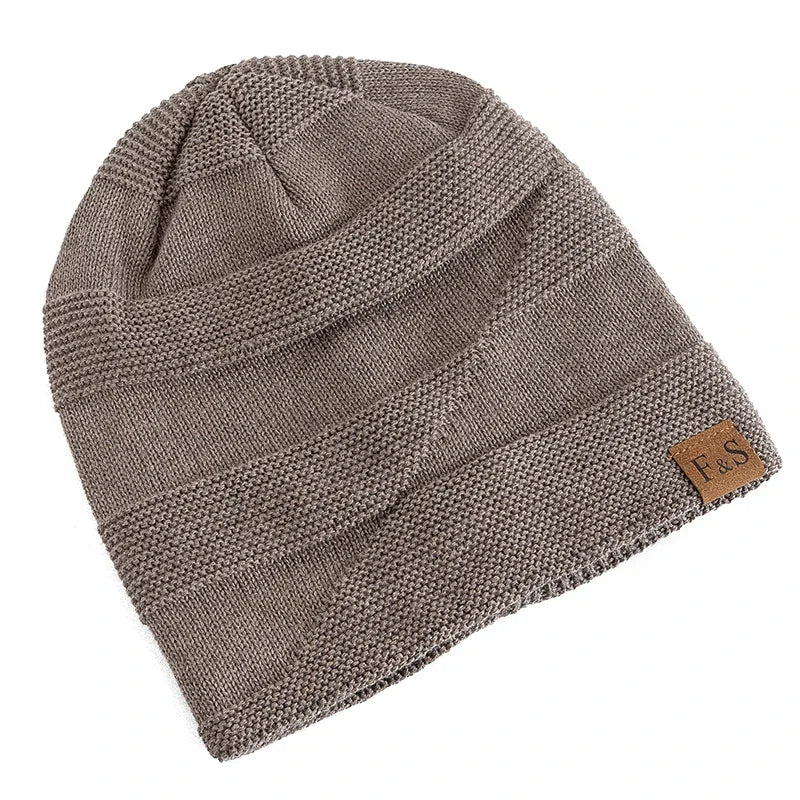 Unisex Faux Fur Lined Slouchy Winter Beanie