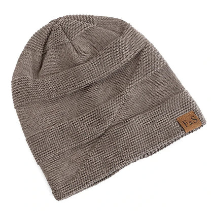 Unisex Faux Fur Lined Slouchy Winter Beanie