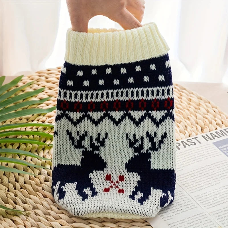 Christmas Knitted Sweater for Dogs & Cats Bichon Corgi Pet Clothing