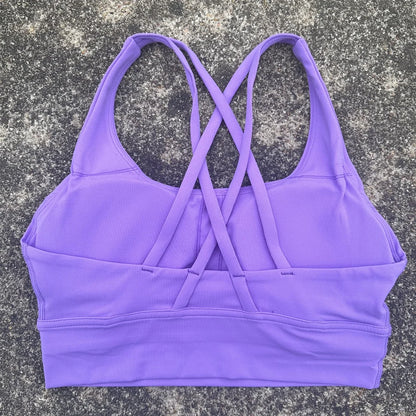 Women's Cross Back Padded High Support Sports Bra