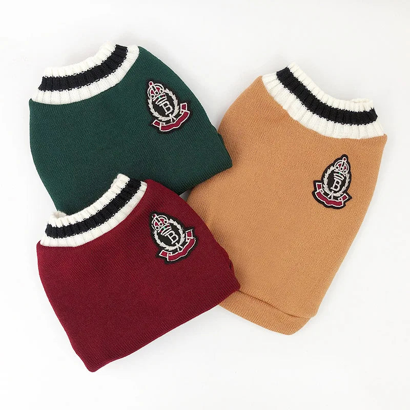 Warm Pullover Sweater for Small Dogs & Cats Winter Pet Clothes