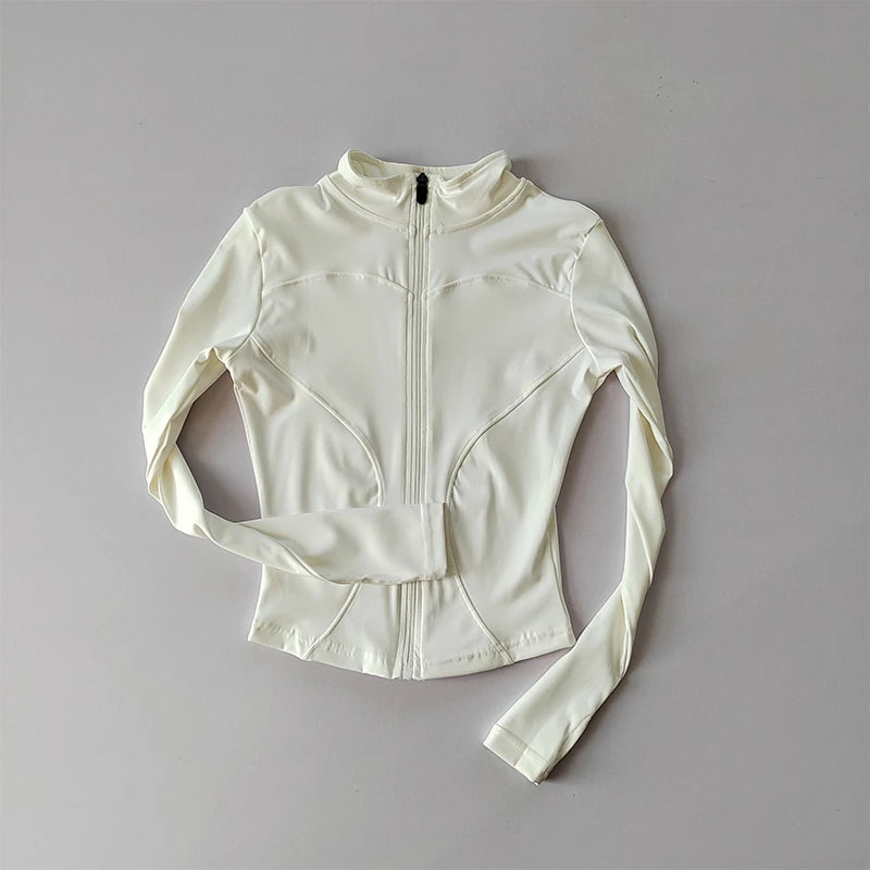Women's Quick Dry Zip Long Sleeve Fitness Jacket