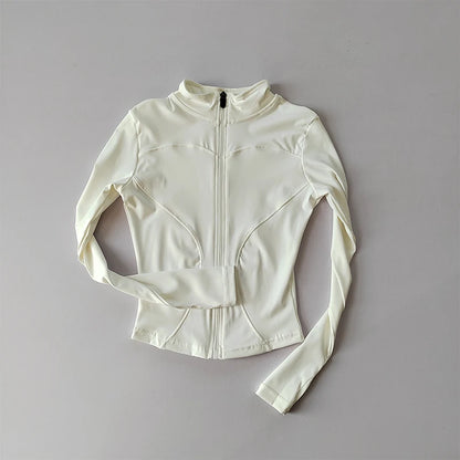 Women's Quick Dry Zip Long Sleeve Fitness Jacket
