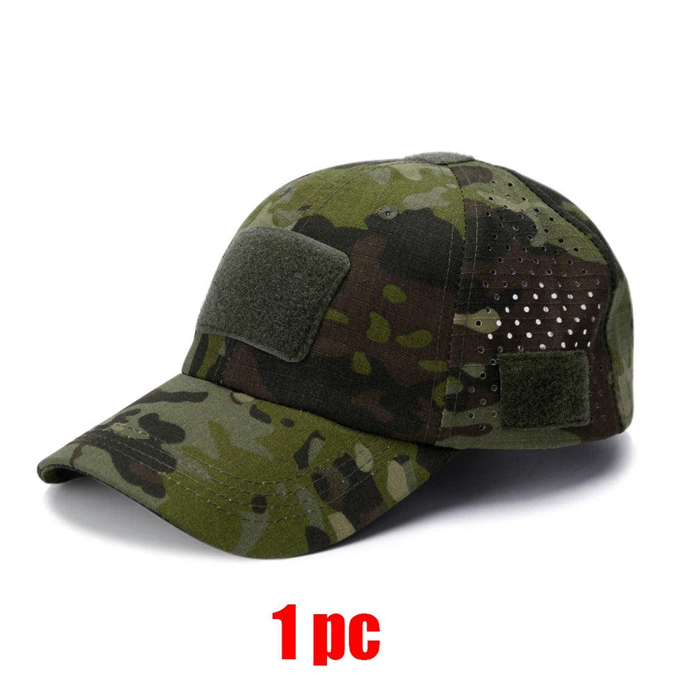 1 or 2 Pack Men's Camouflage Outdoor Baseball Caps