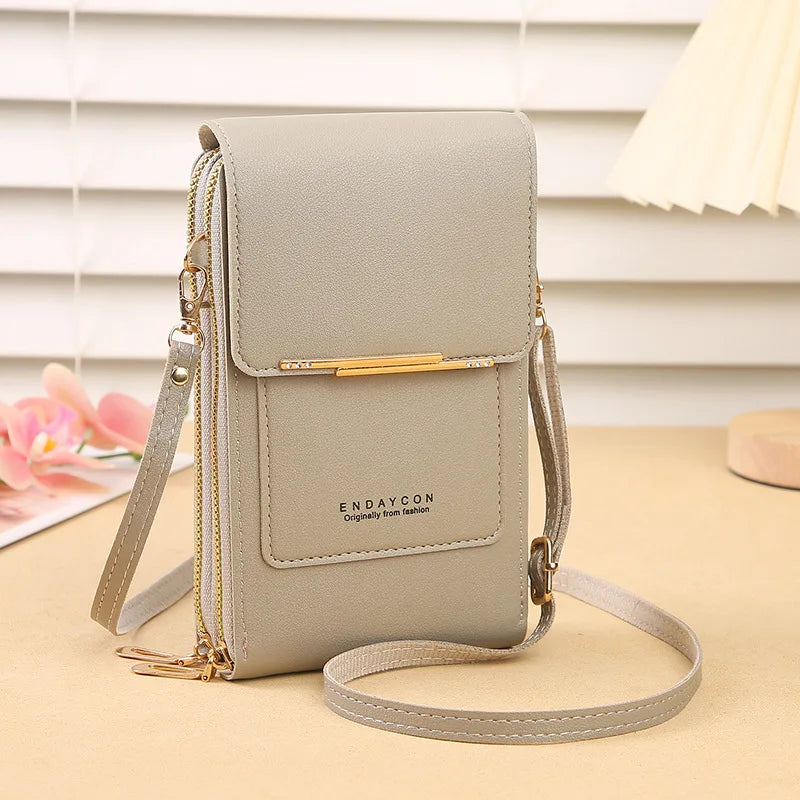 Touch Screen Cell Phone Crossbody Bag with Card Holder for Women
