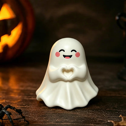 Cute Middle Finger Ghost Halloween Decor Figure