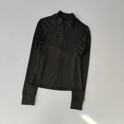 Women's Quick Dry Zip Long Sleeve Fitness Jacket