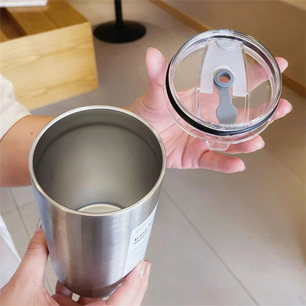 600ml BPA Free Stainless Steel Insulated Thermos with Straw