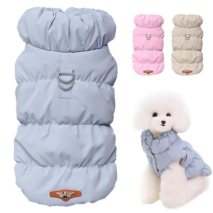 Warm Padded Winter Coat for Small & Medium Dogs & Cats