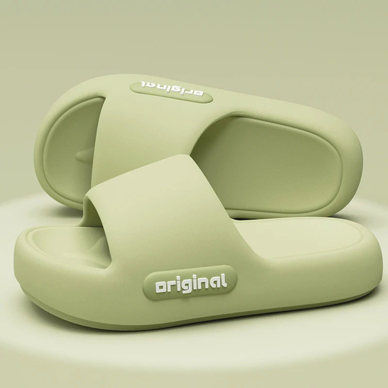 Women's Thick Sole Letter Print Cloud Slide Sandals