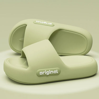 Women's Thick Sole Letter Print Cloud Slide Sandals