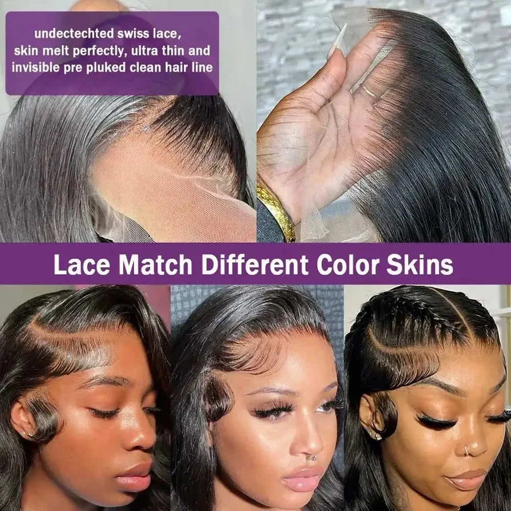 Women's 40 to 42 Inch 250% Density Body Wave HD Lace Front Human Hair Wig