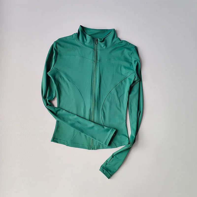 Women's Quick Dry Zip Long Sleeve Fitness Jacket
