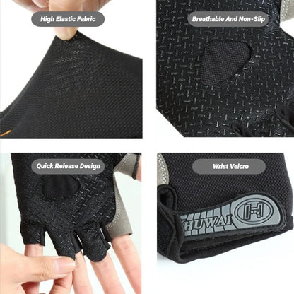 Unisex Breathable Anti Slip Half Finger Cycling Gloves
