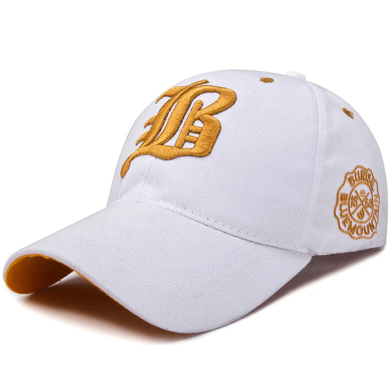 Unisex Embroidered Cotton Snapback Baseball Cap