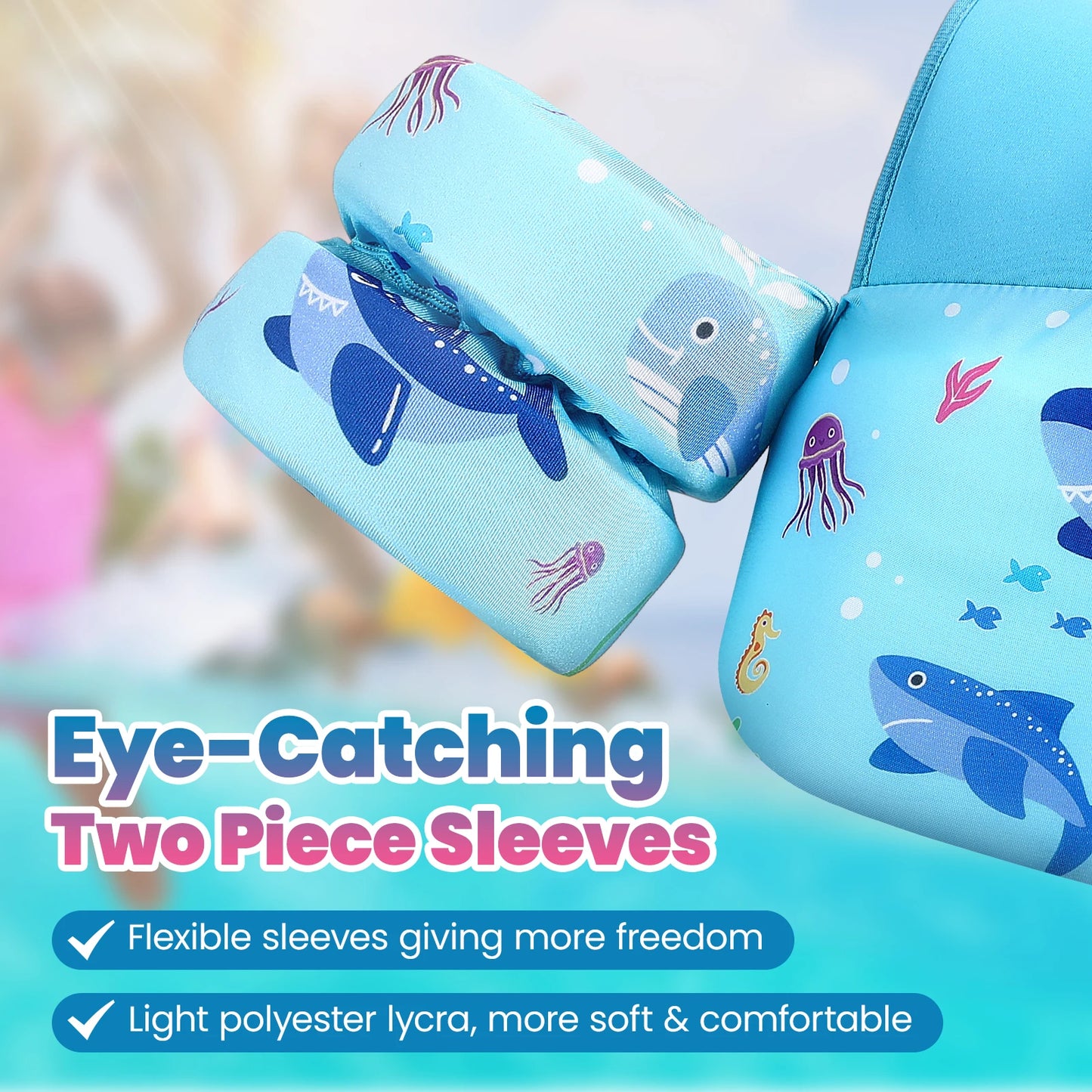 Kids Swimming Life Vest with Whistle Safety Float Jacket for Children
