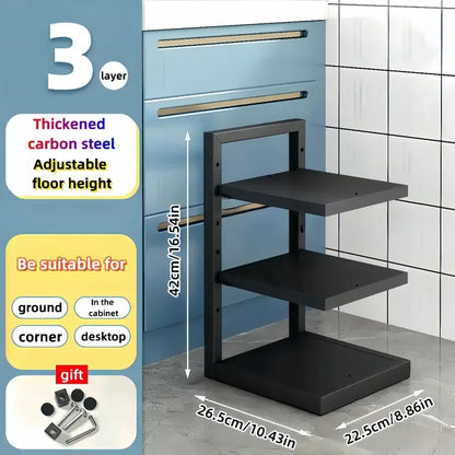 Adjustable Stainless Steel Pot and Pan Organizer Rack