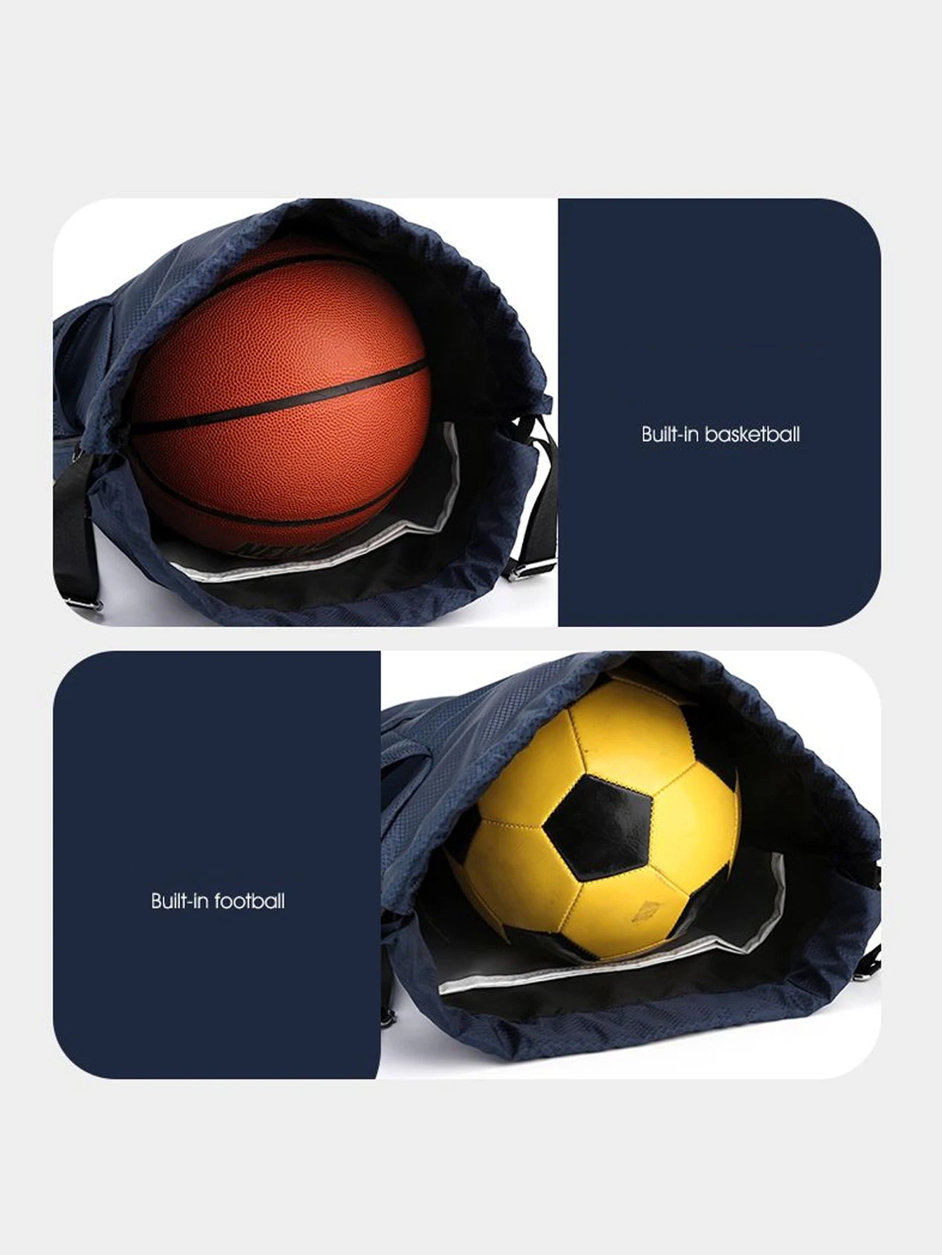 Women's Dry Wet Separation Sports Drawstring Backpack
