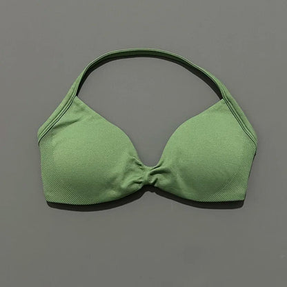 Women's High Support Strappy Halter Sports Bra