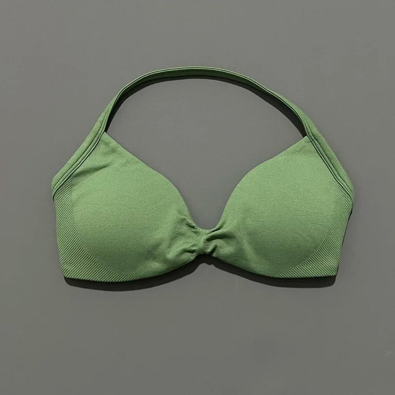 Women's High Support Strappy Halter Sports Bra