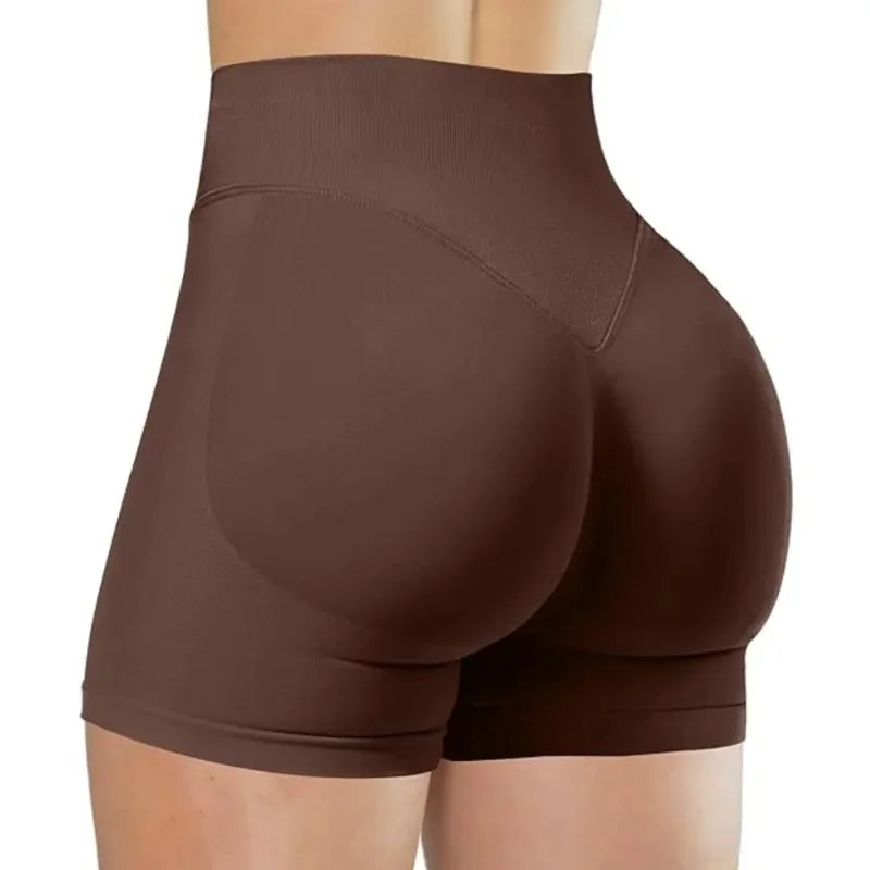Women's High Waist Elastic Yoga Shorts
