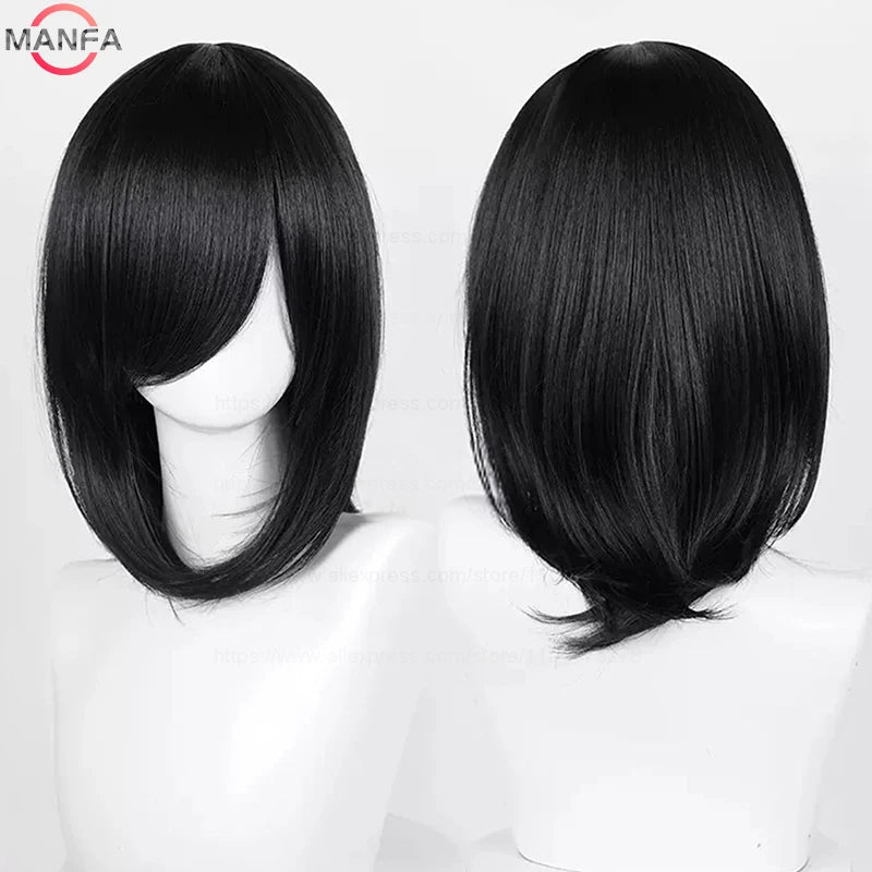 40cm Heat Resistant Anime Cosplay Wig with Bangs