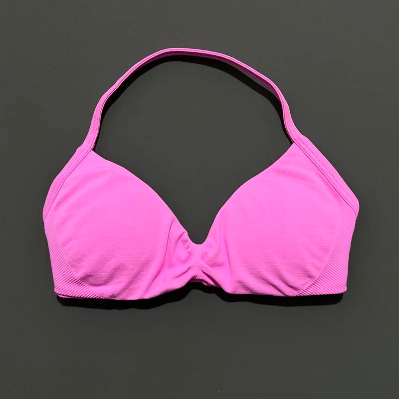 Women's Strappy Open Back Padded Sports Bra