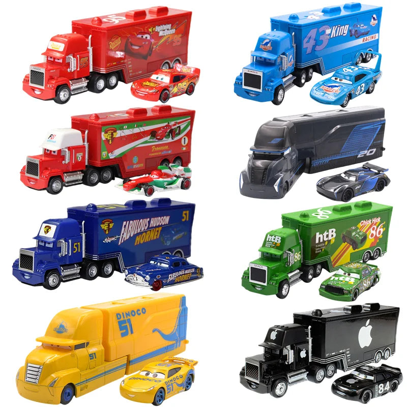Lightning McQueen and Friends Diecast Container Truck Toy Set