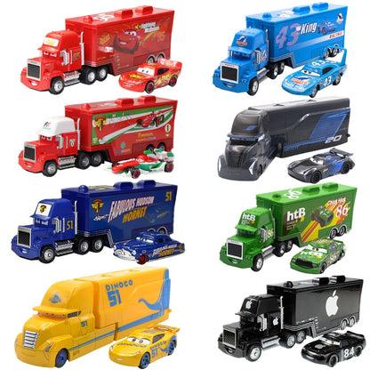 Lightning McQueen and Friends Diecast Container Truck Toy Set