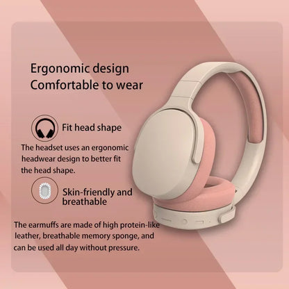 Bluetooth 5.3 Over Ear Wireless Headphones with Microphone