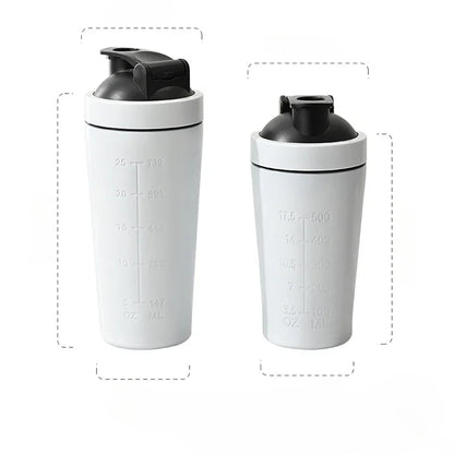 500ml or 750ml Stainless Steel Protein Shaker Bottle
