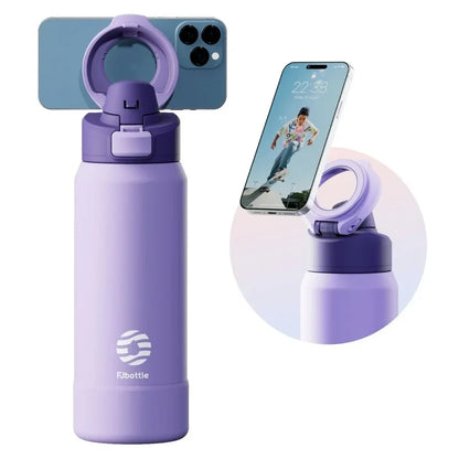 710ml or 950ml Insulated Sports Water Bottle with Magnetic Phone Holder