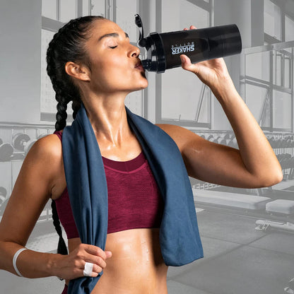 3 Layer Protein Shaker Bottle with Storage Compartments